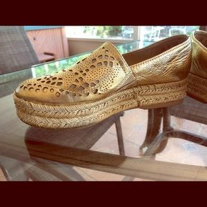 Gold espadrilles 5